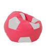 Fotoliu puf Extra Ball - imitatie piele - roz/alb Fotoliu puf Extra Ball - imitatie piele - roz/alb