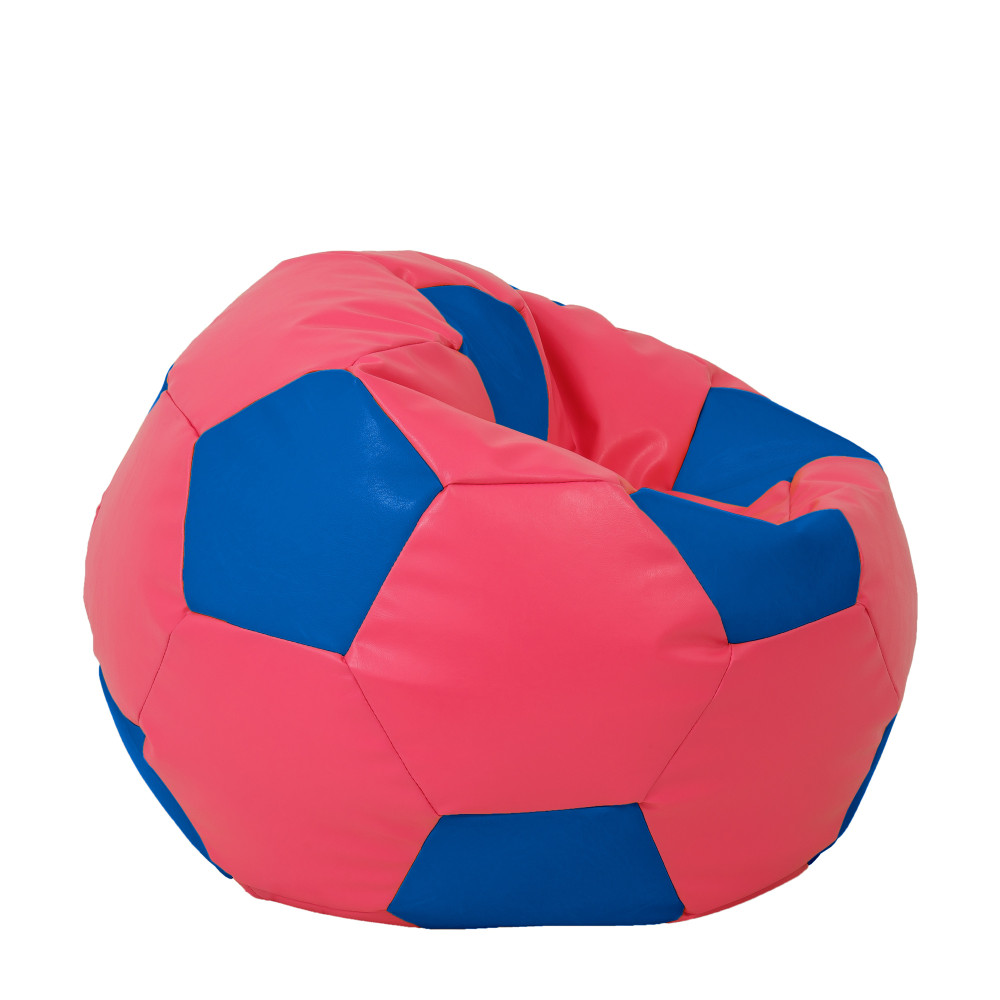 Fotoliu puf Extra Ball - imitatie piele - roz/albastru Fotoliu puf Extra Ball - imitatie piele - roz/albastru