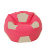 Fotoliu puf Extra Ball - imitatie piele - roz/crem Fotoliu puf Extra Ball - imitatie piele - roz/crem