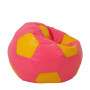 Fotoliu puf Extra Ball - imitatie piele - roz/galben Fotoliu puf Extra Ball - imitatie piele - roz/galben