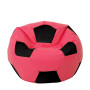 Fotoliu puf Extra Ball - imitatie piele - roz/negru Fotoliu puf Extra Ball - imitatie piele - roz/negru