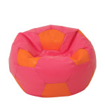 Fotoliu puf Extra Ball - imitatie piele - roz/portocaliu