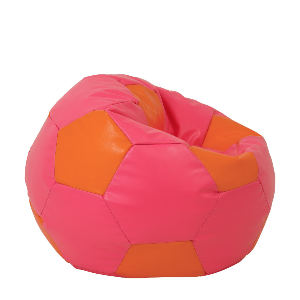 Fotoliu puf Extra Ball - imitatie piele - roz/portocaliu Fotoliu puf Extra Ball - imitatie piele - roz/portocaliu