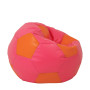 Fotoliu puf Extra Ball - imitatie piele - roz/portocaliu Fotoliu puf Extra Ball - imitatie piele - roz/portocaliu