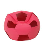 Fotoliu puf Extra Ball - imitatie piele - roz/rosu