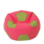 Fotoliu puf Extra Ball - imitatie piele - roz/verde Fotoliu puf Extra Ball - imitatie piele - roz/verde