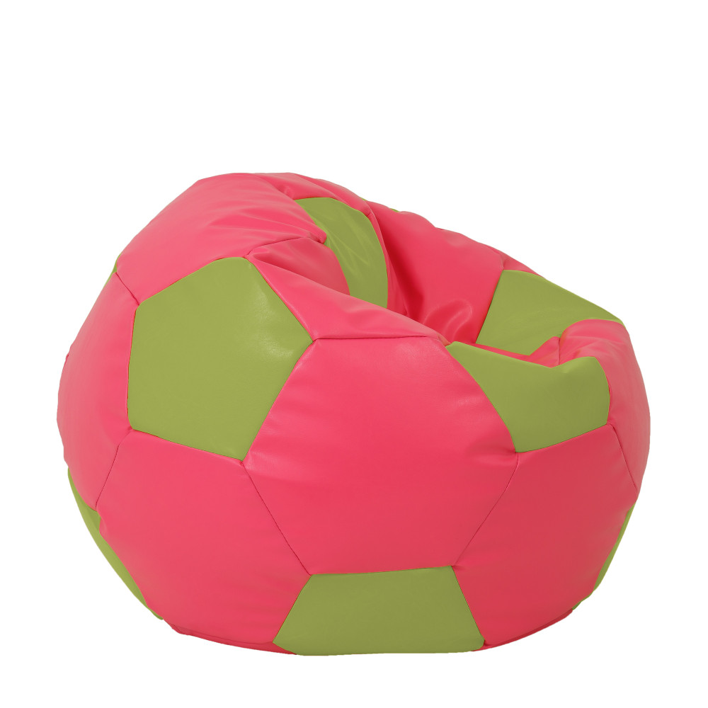 Fotoliu puf Extra Ball - imitatie piele - roz/verde Fotoliu puf Extra Ball - imitatie piele - roz/verde