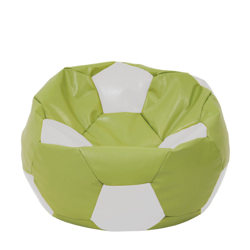 Fotoliu puf Extra Ball - imitatie piele - verde/alb Fotoliu puf Extra Ball - imitatie piele - verde/alb