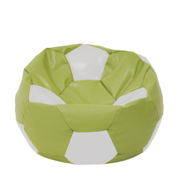 Fotoliu puf Extra Ball - imitatie piele - verde/alb Fotoliu puf Extra Ball - imitatie piele - verde/alb