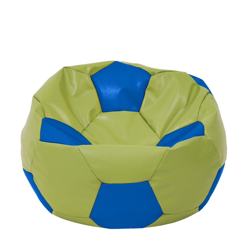 Fotoliu puf Extra Ball - imitatie piele - verde/albastru Fotoliu puf Extra Ball - imitatie piele - verde/albastru
