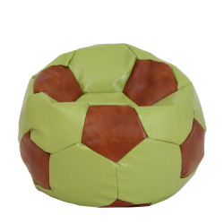 Fotoliu puf Extra Ball - imitatie piele - verde/coniac Fotoliu puf Extra Ball - imitatie piele - verde/coniac