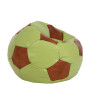 Fotoliu puf Extra Ball - imitatie piele - verde/coniac Fotoliu puf Extra Ball - imitatie piele - verde/coniac