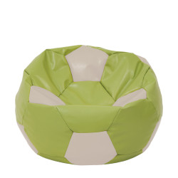 Fotoliu puf Extra Ball - imitatie piele - verde/crem Fotoliu puf Extra Ball - imitatie piele - verde/crem