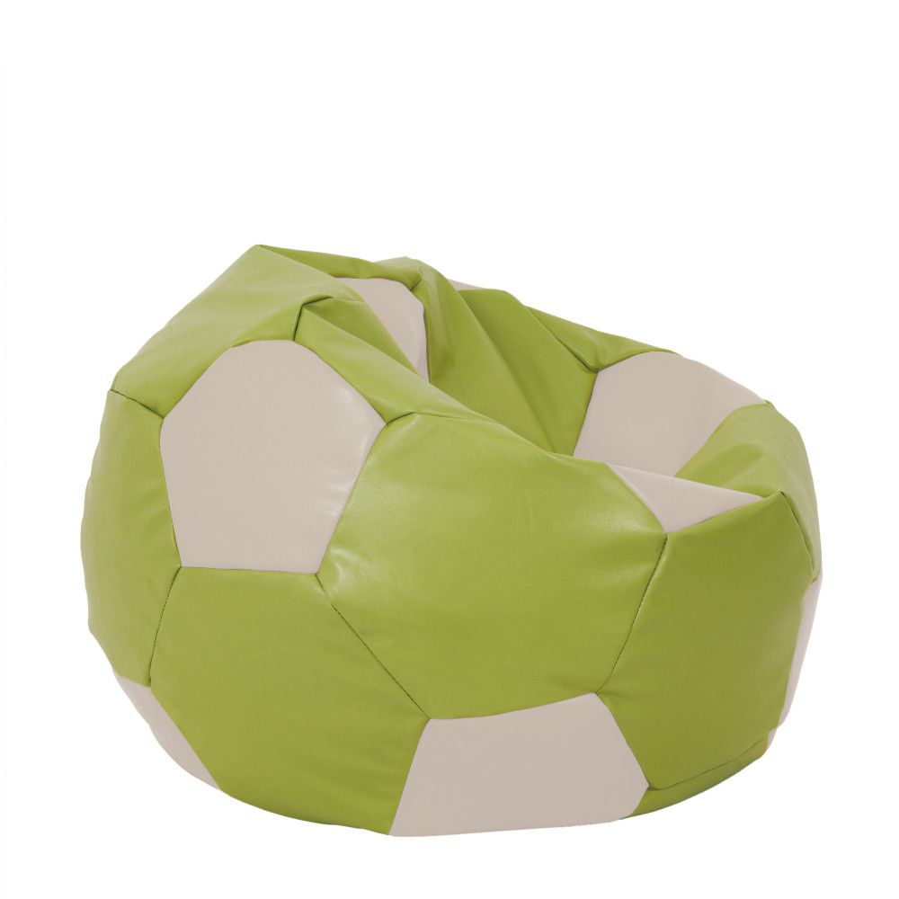 Fotoliu puf Extra Ball - imitatie piele - verde/crem Fotoliu puf Extra Ball - imitatie piele - verde/crem