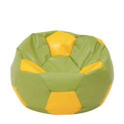 Fotoliu puf Extra Ball - imitatie piele - verde/galben Fotoliu puf Extra Ball - imitatie piele - verde/galben