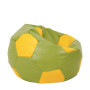 Fotoliu puf Extra Ball - imitatie piele - verde/galben Fotoliu puf Extra Ball - imitatie piele - verde/galben