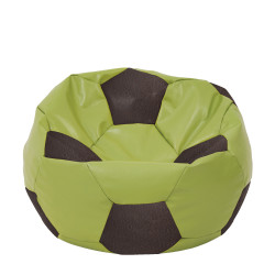 Fotoliu puf Extra Ball - imitatie piele - verde/maro Fotoliu puf Extra Ball - imitatie piele - verde/maro
