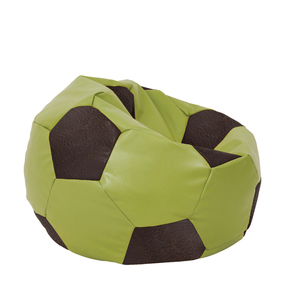 Fotoliu puf Extra Ball - imitatie piele - verde/maro Fotoliu puf Extra Ball - imitatie piele - verde/maro