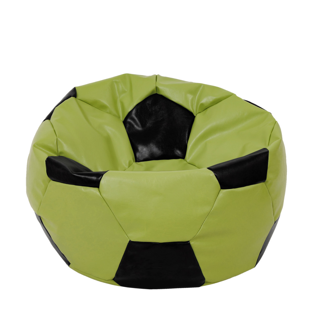 Fotoliu puf Extra Ball - imitatie piele - verde/negru Fotoliu puf Extra Ball - imitatie piele - verde/negru