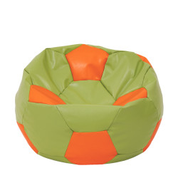 Fotoliu puf Extra Ball - imitatie piele - verde/portocaliu Fotoliu puf Extra Ball - imitatie piele - verde/portocaliu