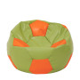 Fotoliu puf Extra Ball - imitatie piele - verde/portocaliu Fotoliu puf Extra Ball - imitatie piele - verde/portocaliu