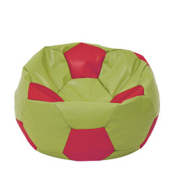 Fotoliu puf Extra Ball - imitatie piele - verde/rosu Fotoliu puf Extra Ball - imitatie piele - verde/rosu