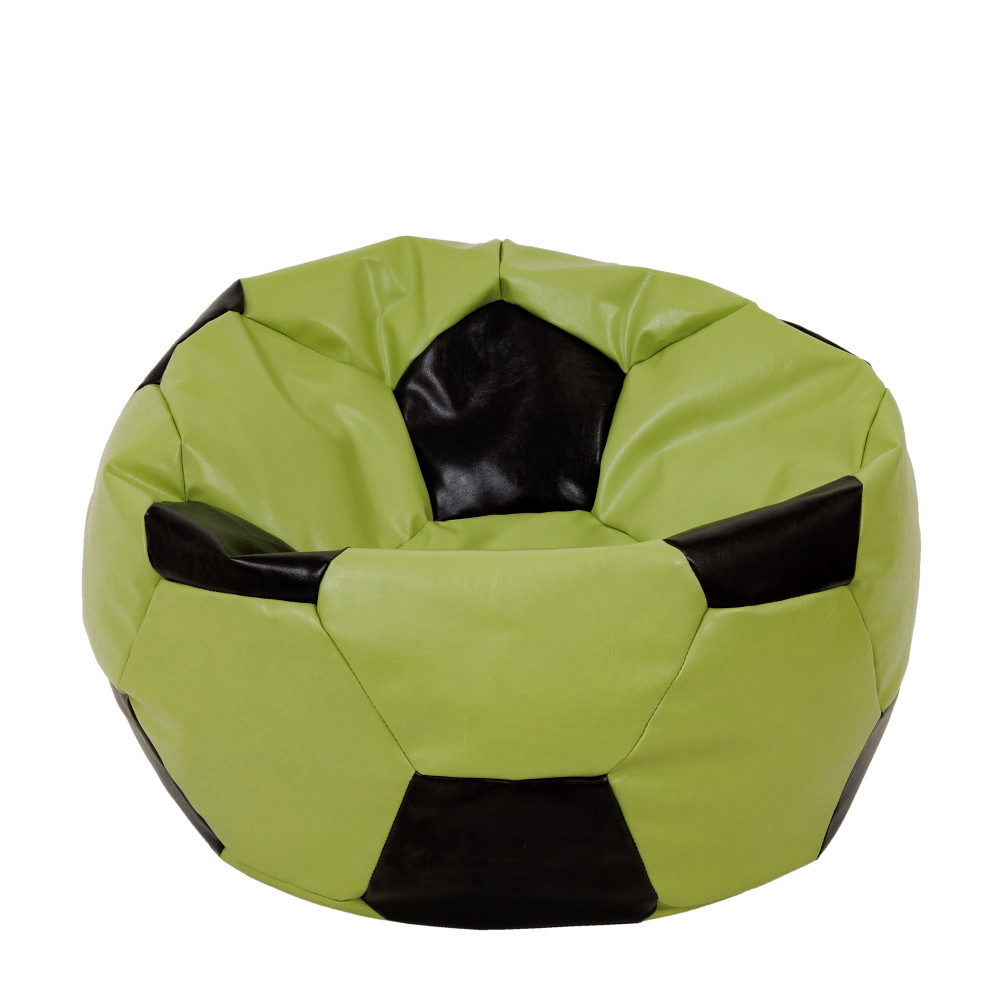 Fotoliu puf Extra Ball - imitatie piele - verde/wenge Fotoliu puf Extra Ball - imitatie piele - verde/wenge