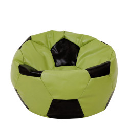 Fotoliu puf Extra Ball - imitatie piele - verde/wenge Fotoliu puf Extra Ball - imitatie piele - verde/wenge