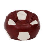 Fotoliu puf Extra Ball - imitatie piele - bordo/crem