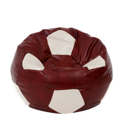 Fotoliu puf Extra Ball - imitatie piele - bordo/crem Fotoliu puf Extra Ball - imitatie piele - bordo/crem