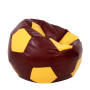 Fotoliu puf Extra Ball - imitatie piele - bordo/galben Fotoliu puf Extra Ball - imitatie piele - bordo/galben