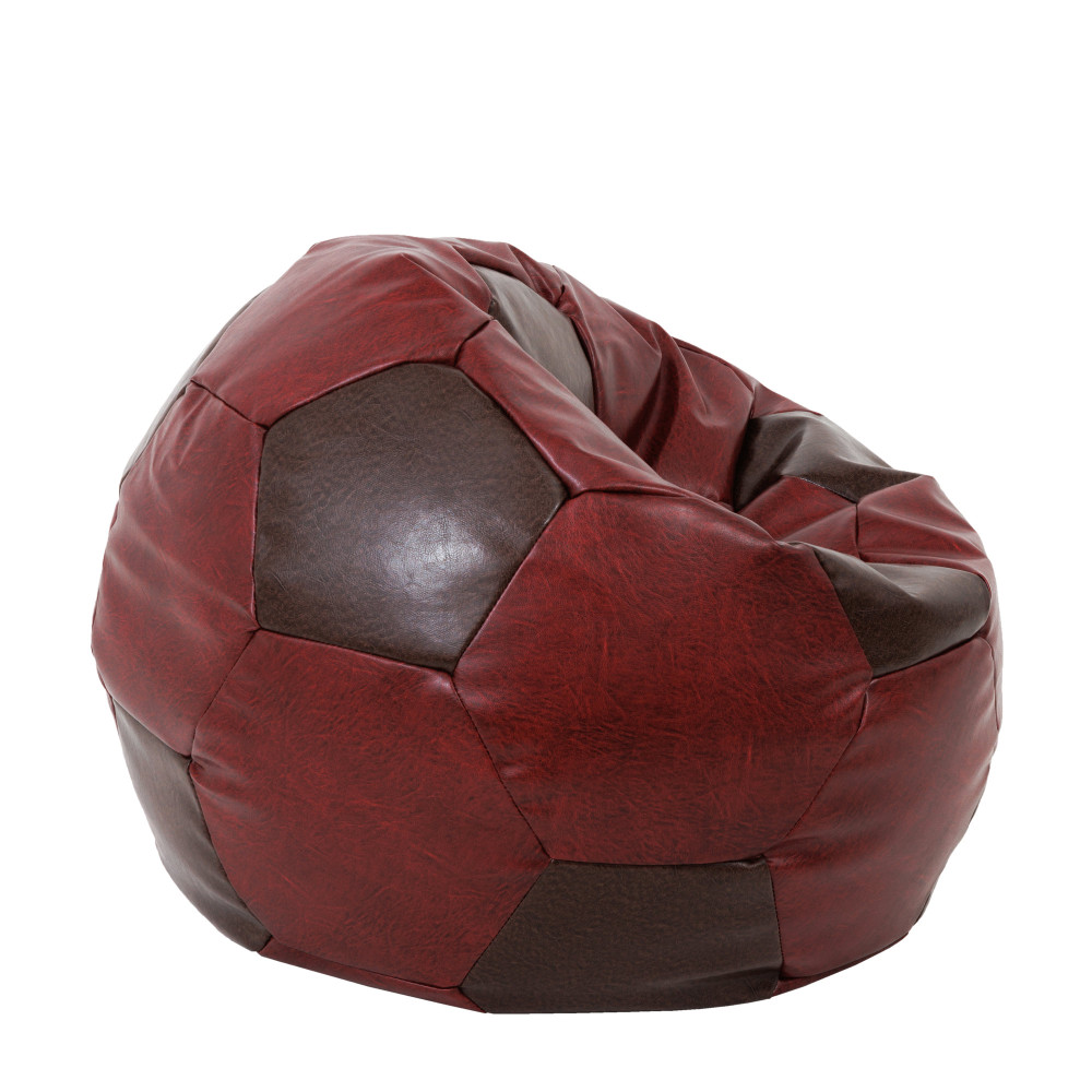 Fotoliu puf Extra Ball - imitatie piele - bordo/maro Fotoliu puf Extra Ball - imitatie piele - bordo/maro