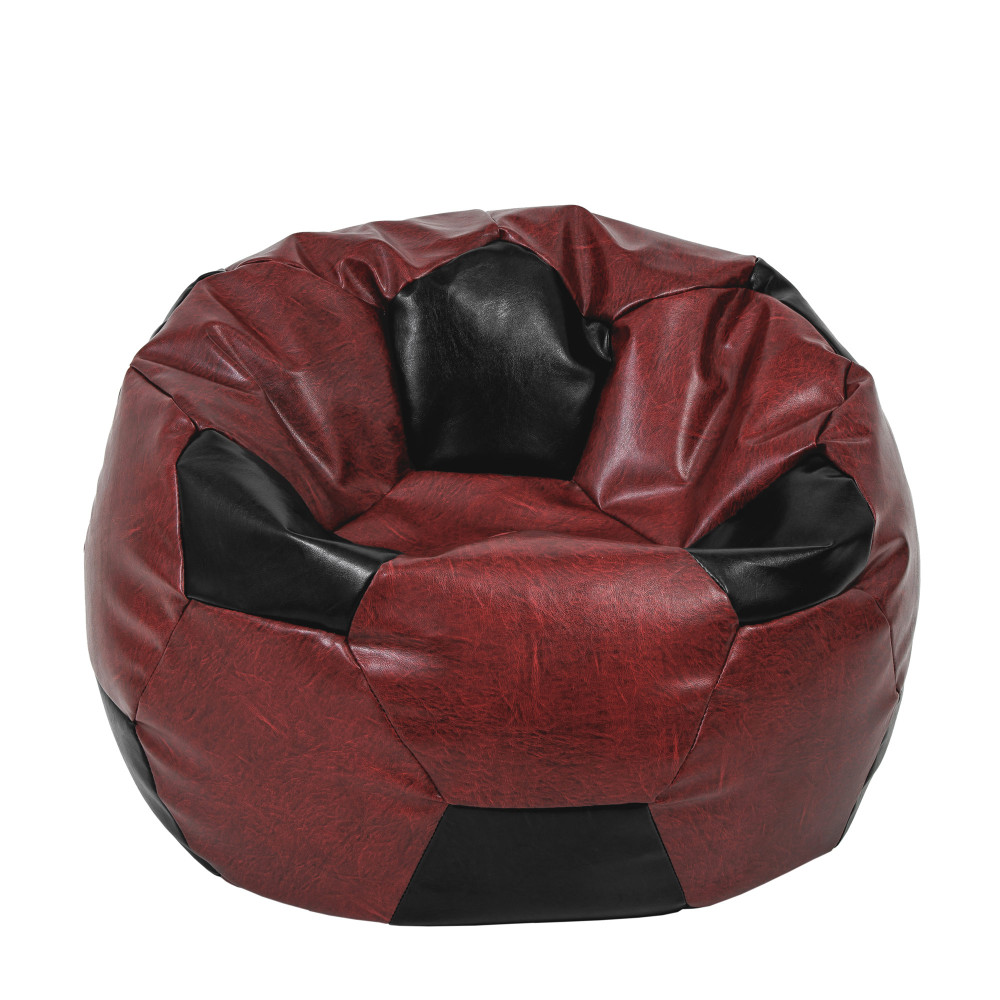 Fotoliu puf Extra Ball - imitatie piele - bordo/negru Fotoliu puf Extra Ball - imitatie piele - bordo/negru