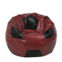 Fotoliu puf Extra Ball - imitatie piele - bordo/negru Fotoliu puf Extra Ball - imitatie piele - bordo/negru