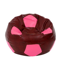 Fotoliu puf Extra Ball - imitatie piele - bordo/roz Fotoliu puf Extra Ball - imitatie piele - bordo/roz