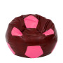 Fotoliu puf Extra Ball - imitatie piele - bordo/roz Fotoliu puf Extra Ball - imitatie piele - bordo/roz