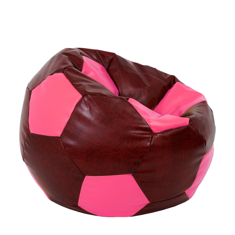 Fotoliu puf Extra Ball - imitatie piele - bordo/roz Fotoliu puf Extra Ball - imitatie piele - bordo/roz