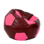 Fotoliu puf Extra Ball - imitatie piele - bordo/roz Fotoliu puf Extra Ball - imitatie piele - bordo/roz