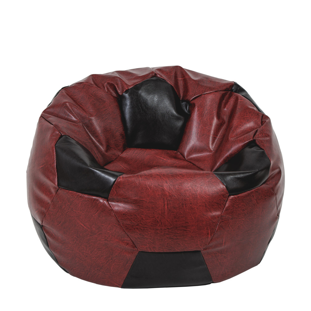 Fotoliu puf Extra Ball - imitatie piele - bordo/wenge Fotoliu puf Extra Ball - imitatie piele - bordo/wenge