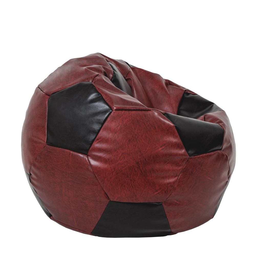 Fotoliu puf Extra Ball - imitatie piele - bordo/wenge Fotoliu puf Extra Ball - imitatie piele - bordo/wenge