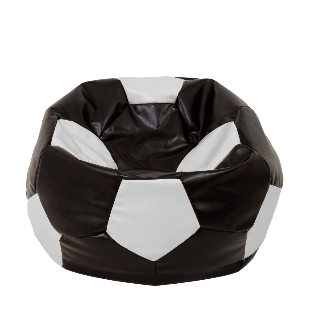 Fotoliu puf Extra Ball - imitatie piele - wenge/alb Fotoliu puf Extra Ball - imitatie piele - wenge/alb