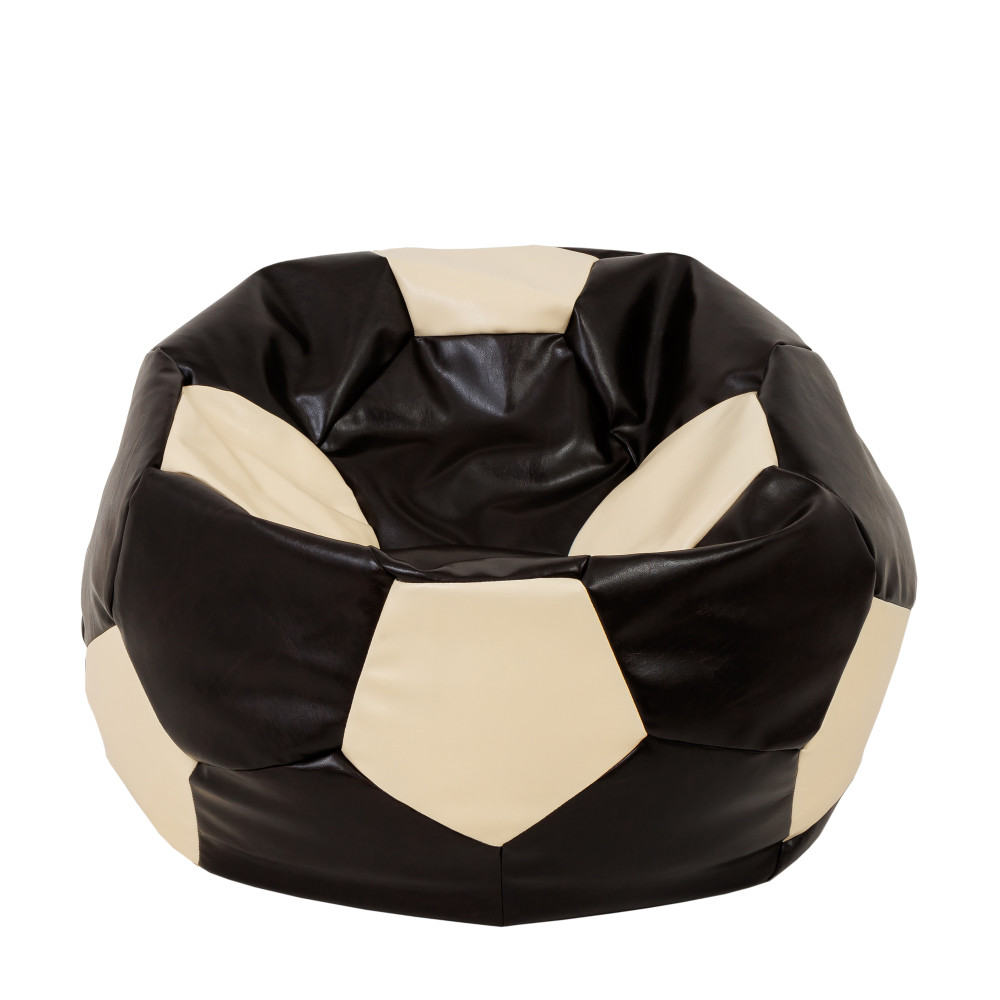 Fotoliu puf Extra Ball - imitatie piele - wenge/crem Fotoliu puf Extra Ball - imitatie piele - wenge/crem