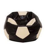Fotoliu puf Extra Ball - imitatie piele - wenge/crem