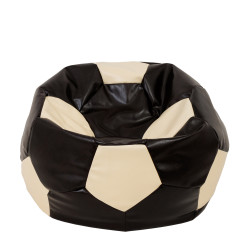 Fotoliu puf Extra Ball - imitatie piele - wenge/crem Fotoliu puf Extra Ball - imitatie piele - wenge/crem