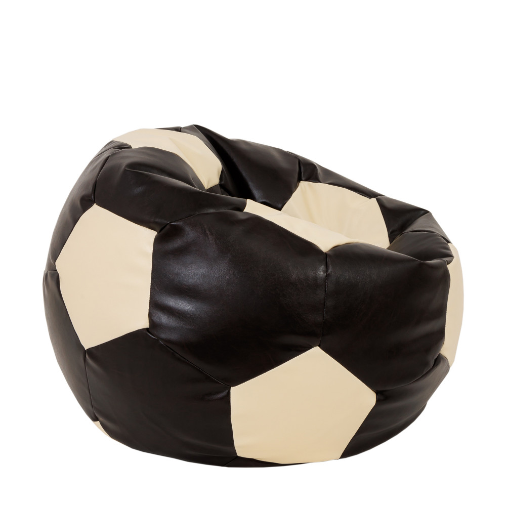 Fotoliu puf Extra Ball - imitatie piele - wenge/crem Fotoliu puf Extra Ball - imitatie piele - wenge/crem