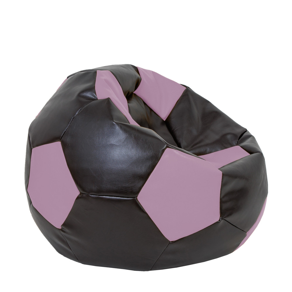 Fotoliu puf Extra Ball - imitatie piele - wenge/mov