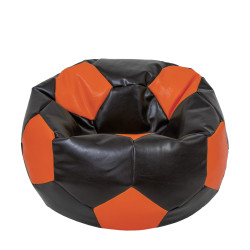 Fotoliu puf Extra Ball - imitatie piele - wenge/portocaliu Fotoliu puf Extra Ball - imitatie piele - wenge/portocaliu