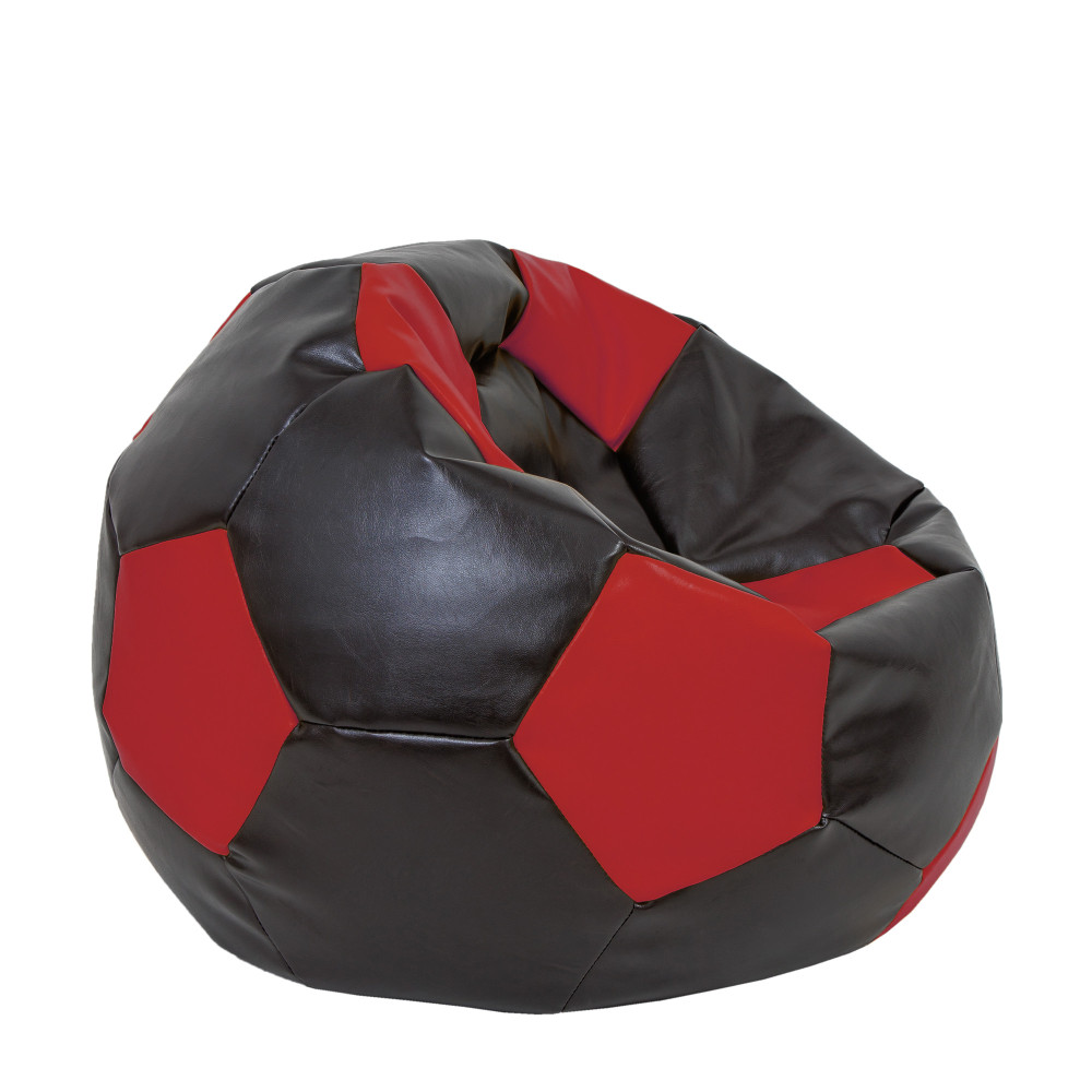 Fotoliu puf Extra Ball - imitatie piele - wenge/rosu Fotoliu puf Extra Ball - imitatie piele - wenge/rosu