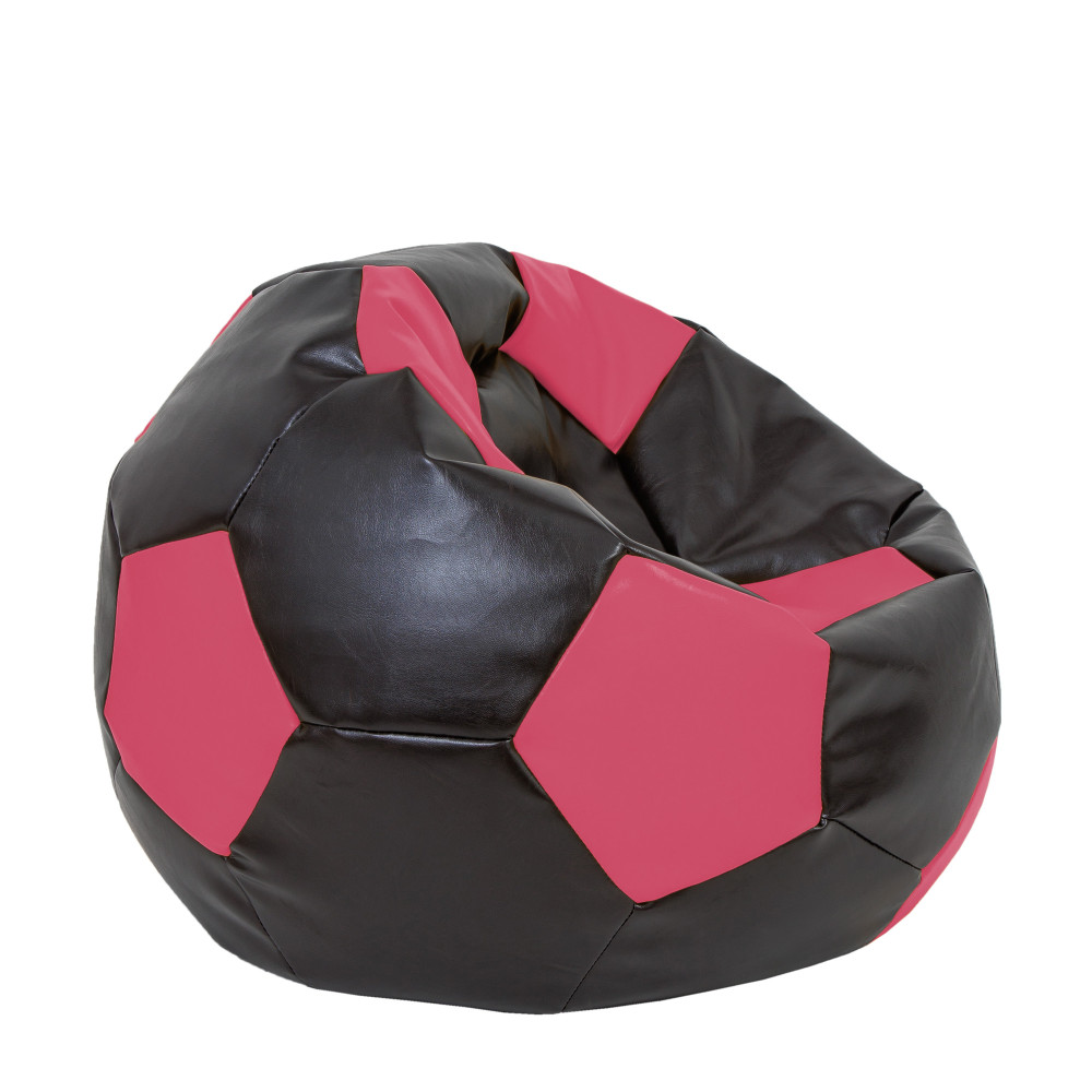 Fotoliu puf Extra Ball - imitatie piele - wenge/roz Fotoliu puf Extra Ball - imitatie piele - wenge/roz