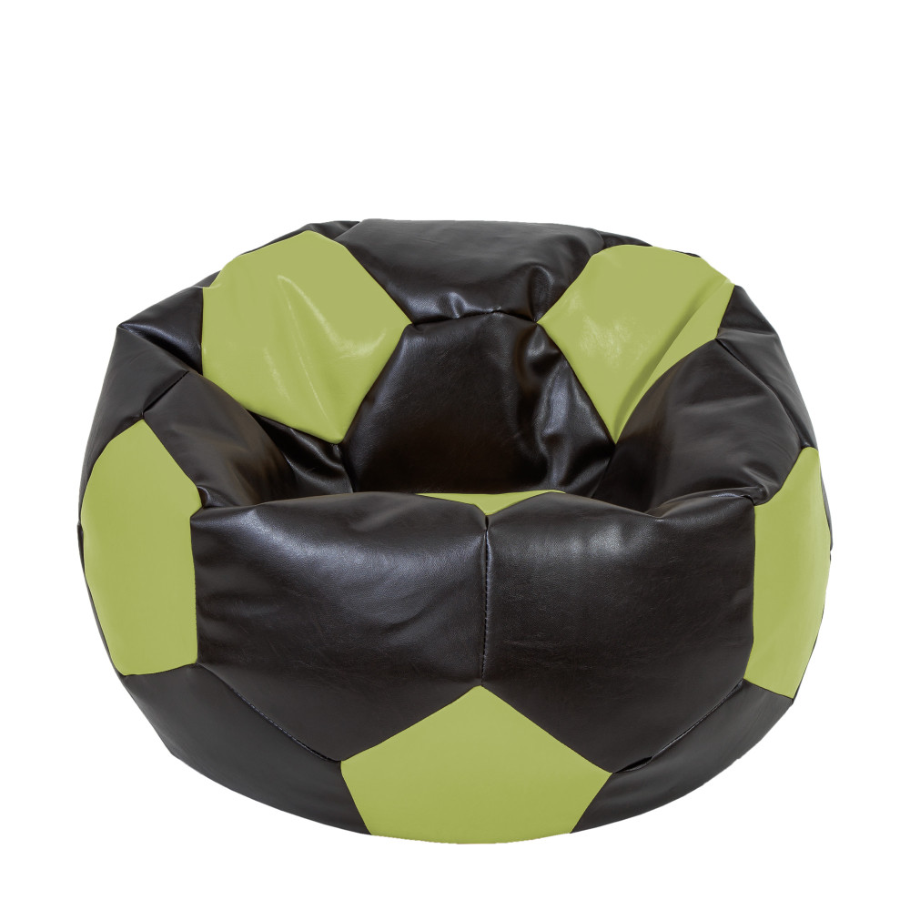 Fotoliu puf Extra Ball - imitatie piele - wenge/verde Fotoliu puf Extra Ball - imitatie piele - wenge/verde